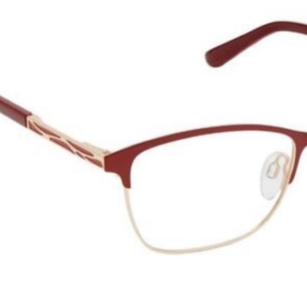 Superflex Burgundy Gold Eyeglasses